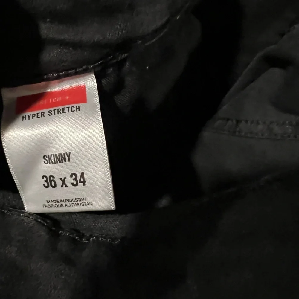 Express Black Distressed Skinny Jeans